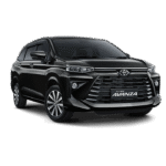 Toyota Avanza hitam tampak depan untuk layanan rental mobil Jakarta dengan driver profesional