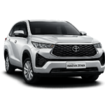 Toyota Innova Zenix type G putih tampak depan untuk layanan sewa mobil Jakarta dengan driver profesional