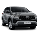 Toyota Innova Zenix Type Q abu-abu tampak depan untuk layanan sewa mobil Jakarta dengan driver profesional